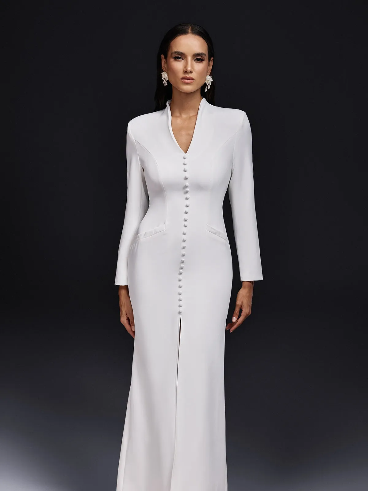 Ogbe Long Sleeve Split Maxi Dress sold by Mew Mews product image thumbnail 3