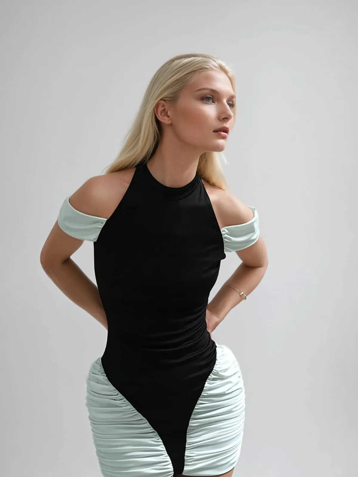 Owiti Cutout Ruched Mini Dress sold by Mew Mews product image thumbnail 2