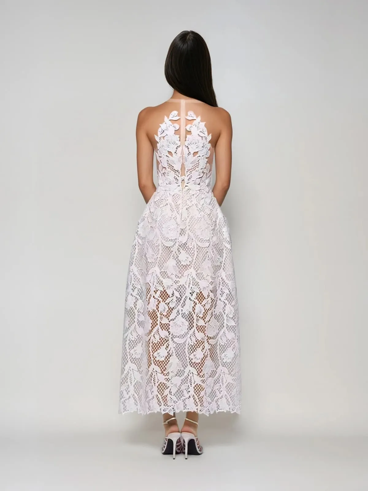 Odina Sleeveless Embroidered Midi Dress sold by Mew Mews product image thumbnail 4