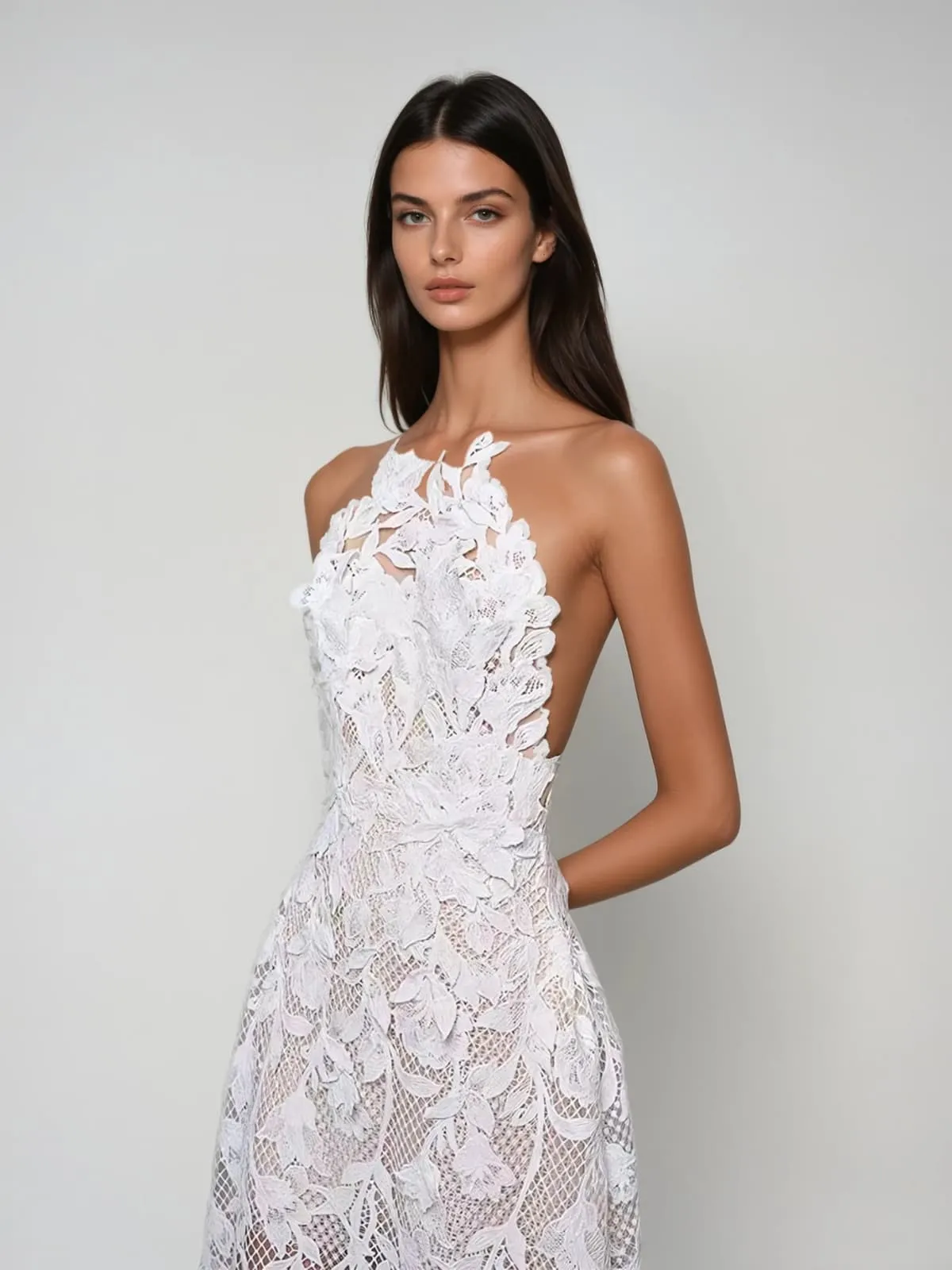 Odina Sleeveless Embroidered Midi Dress sold by Mew Mews product image thumbnail 3