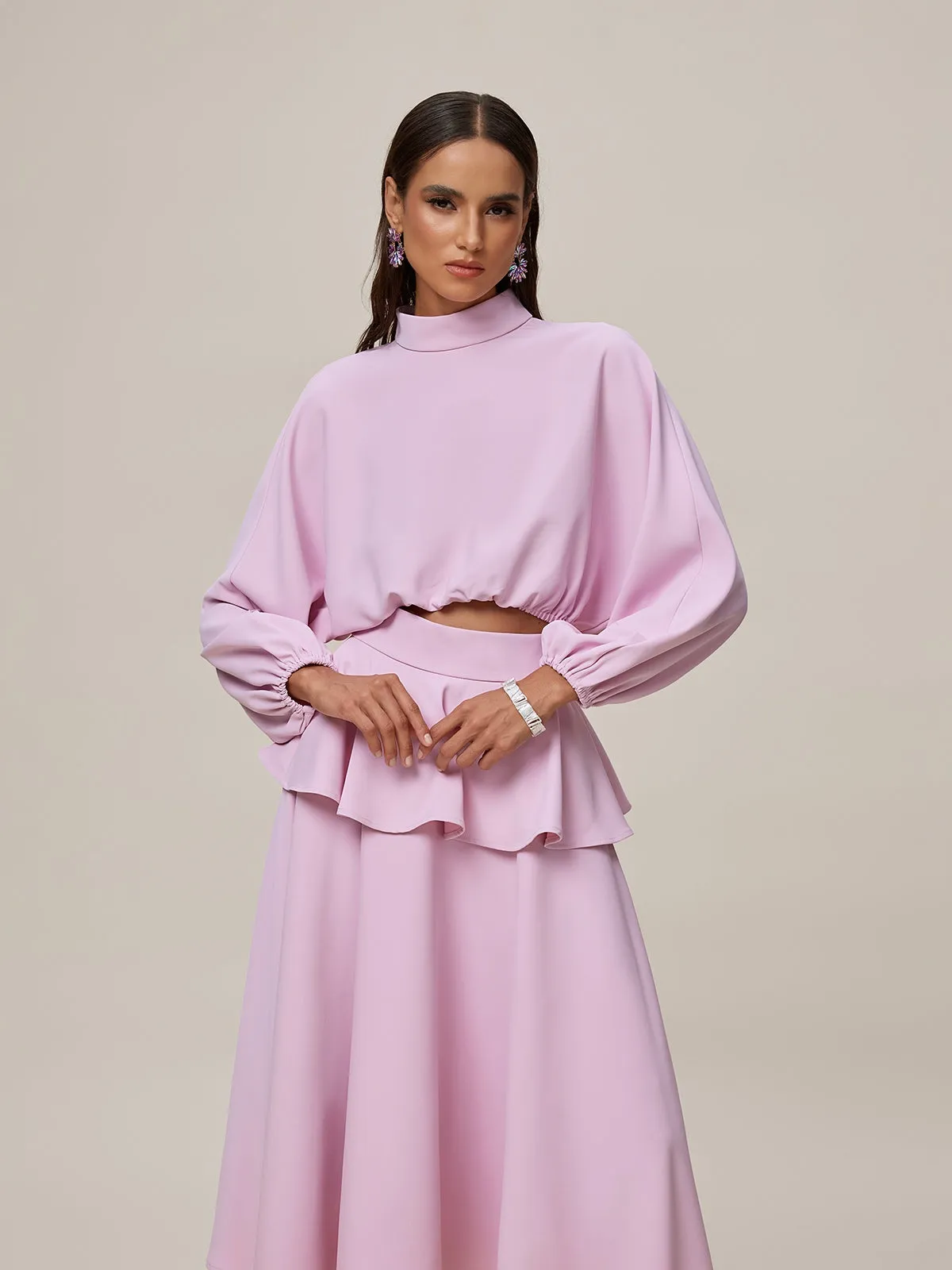 Orella High Neck Ruffle Skirt Set sold by Mew Mews product image thumbnail 4