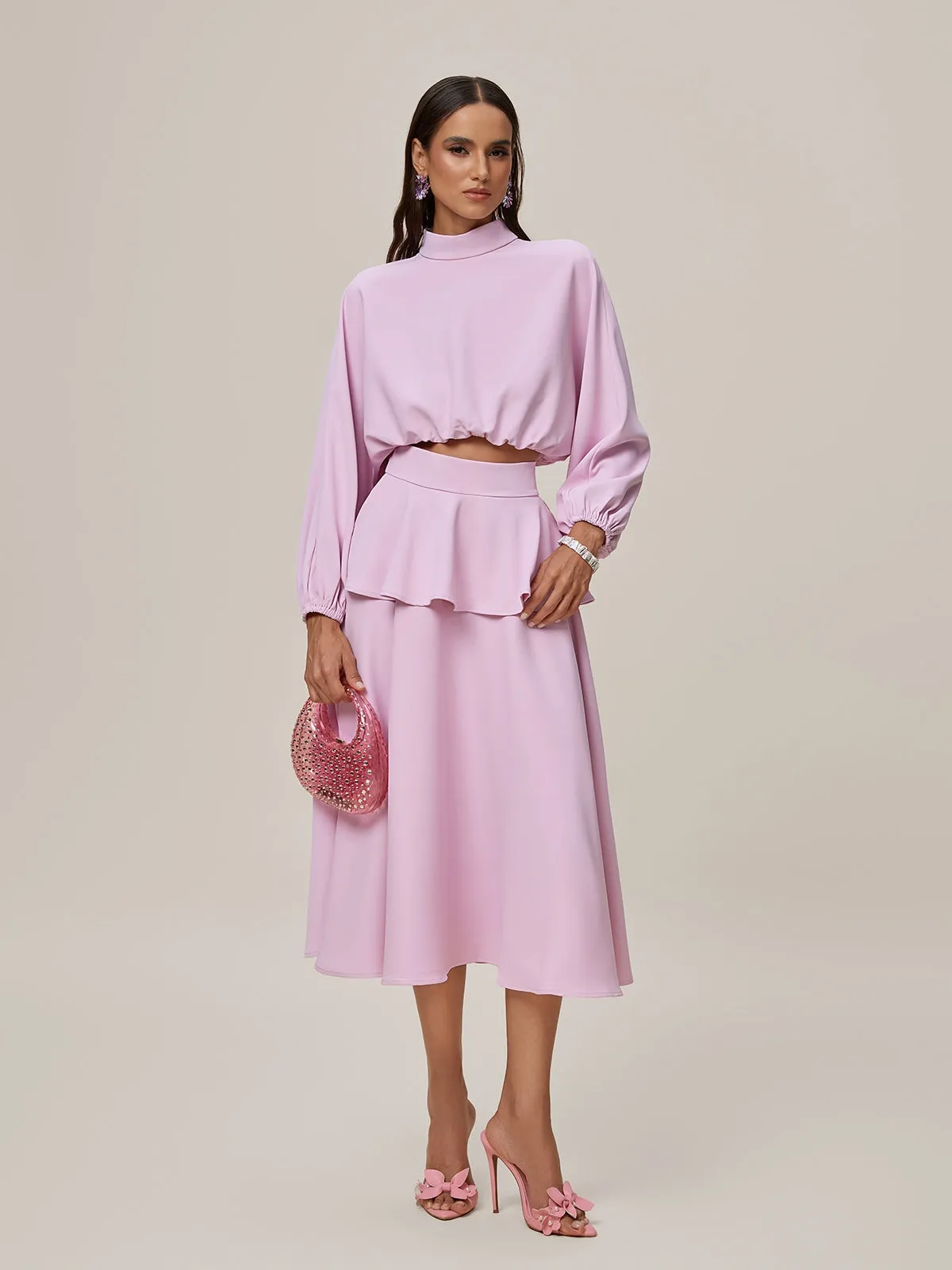 Orella High Neck Ruffle Skirt Set sold by Mew Mews product image thumbnail 2