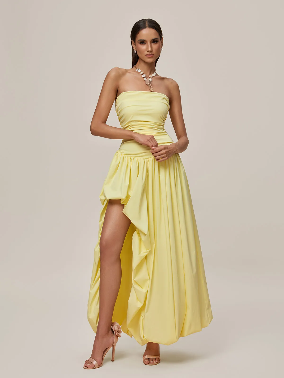 Oracle Strapless Lace Up Bubble Maxi Dress sold by Mew Mews product image thumbnail 5