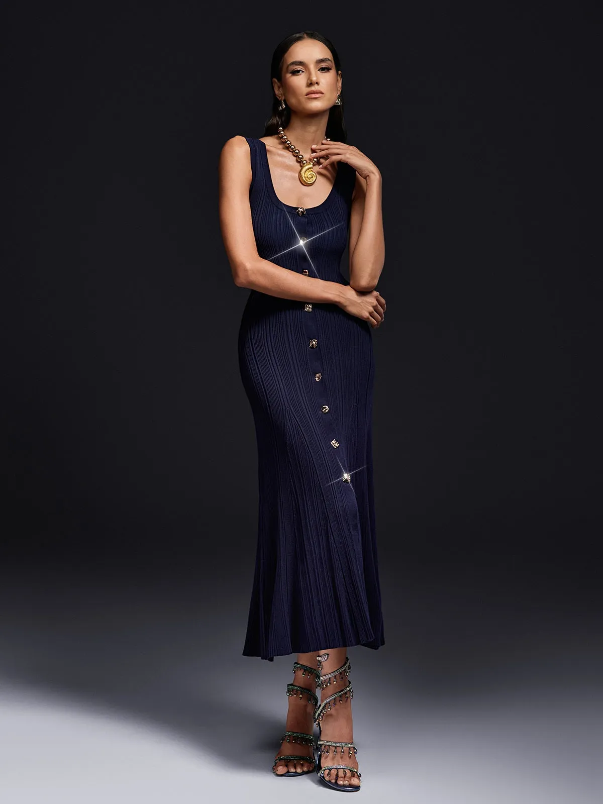 Olsen Sleeveless Knitted Midi Dress sold by Mew Mews product image thumbnail 5