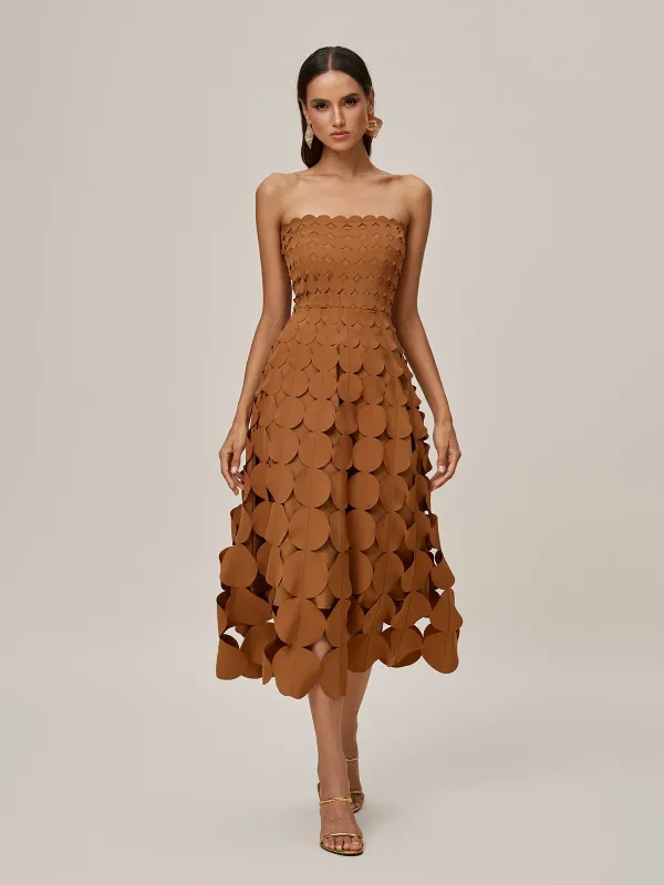 Onslow Strapless Cutout Midi Dress sold by Mew Mews