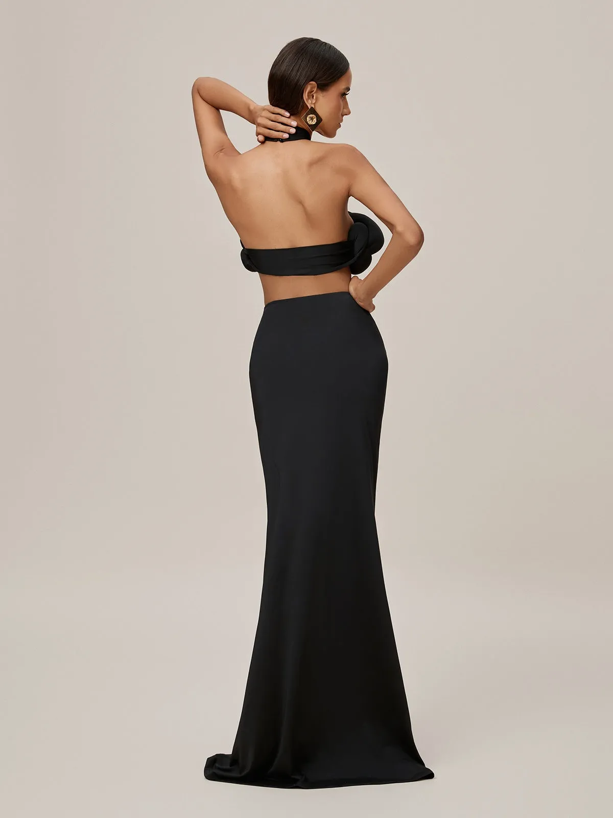 Pexor Halterneck Twisted Cutout Maxi Dress sold by Mew Mews product image thumbnail 2