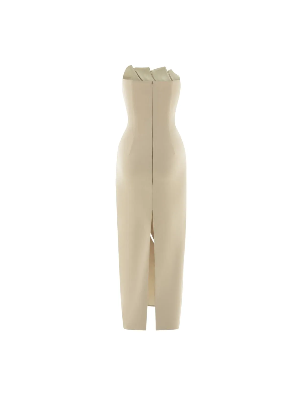 Laethar Strapless Maxi Dress In Khaki sold by Mew Mews product image thumbnail 3