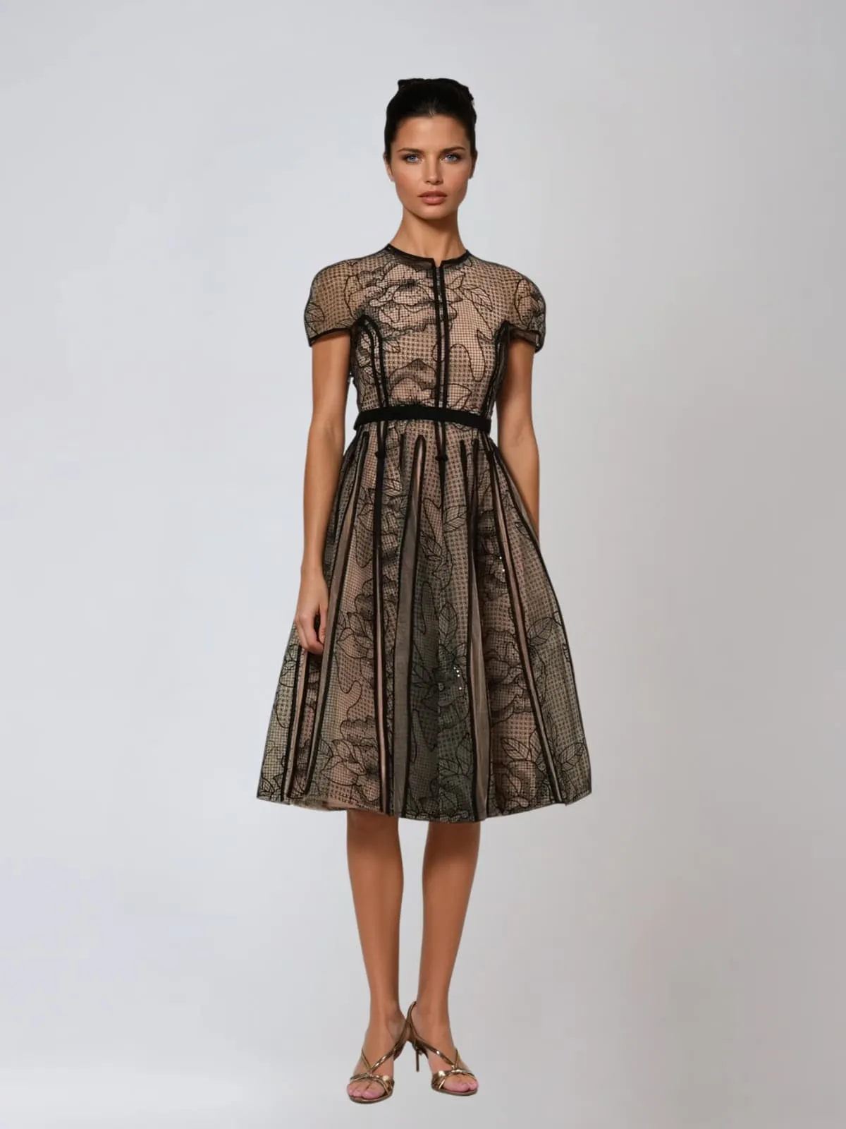 Rhaxma Floral Embroidered Midi Dress sold by Mew Mews product image thumbnail 2