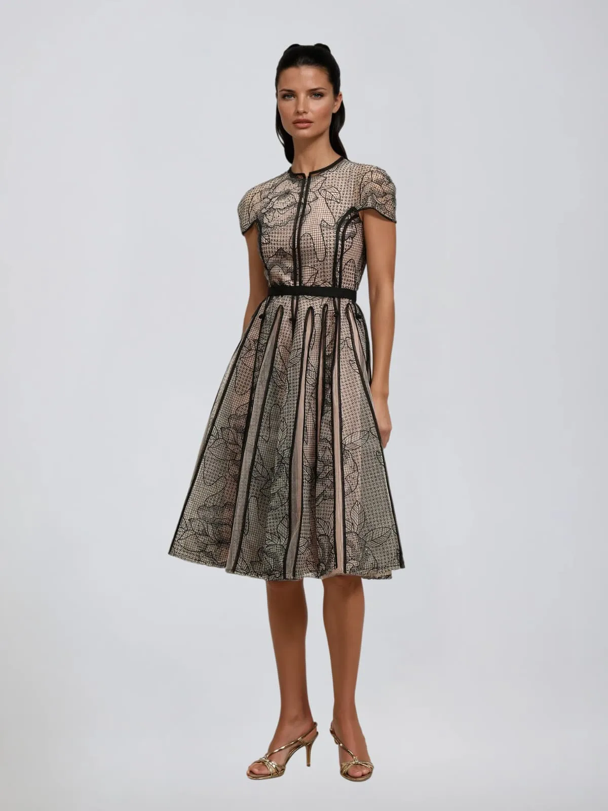 Rhaxma Floral Embroidered Midi Dress sold by Mew Mews product image thumbnail 3