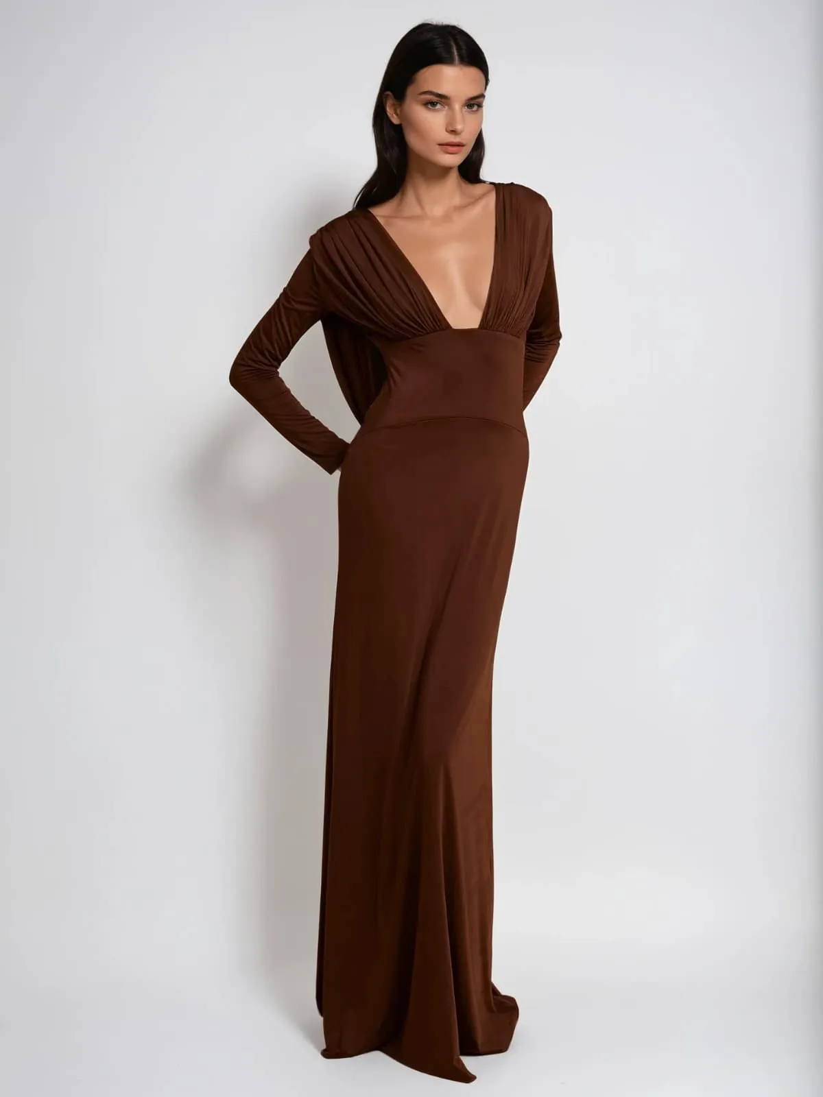 Oxford Backless Maxi Dress sold by Mew Mews product image thumbnail 2