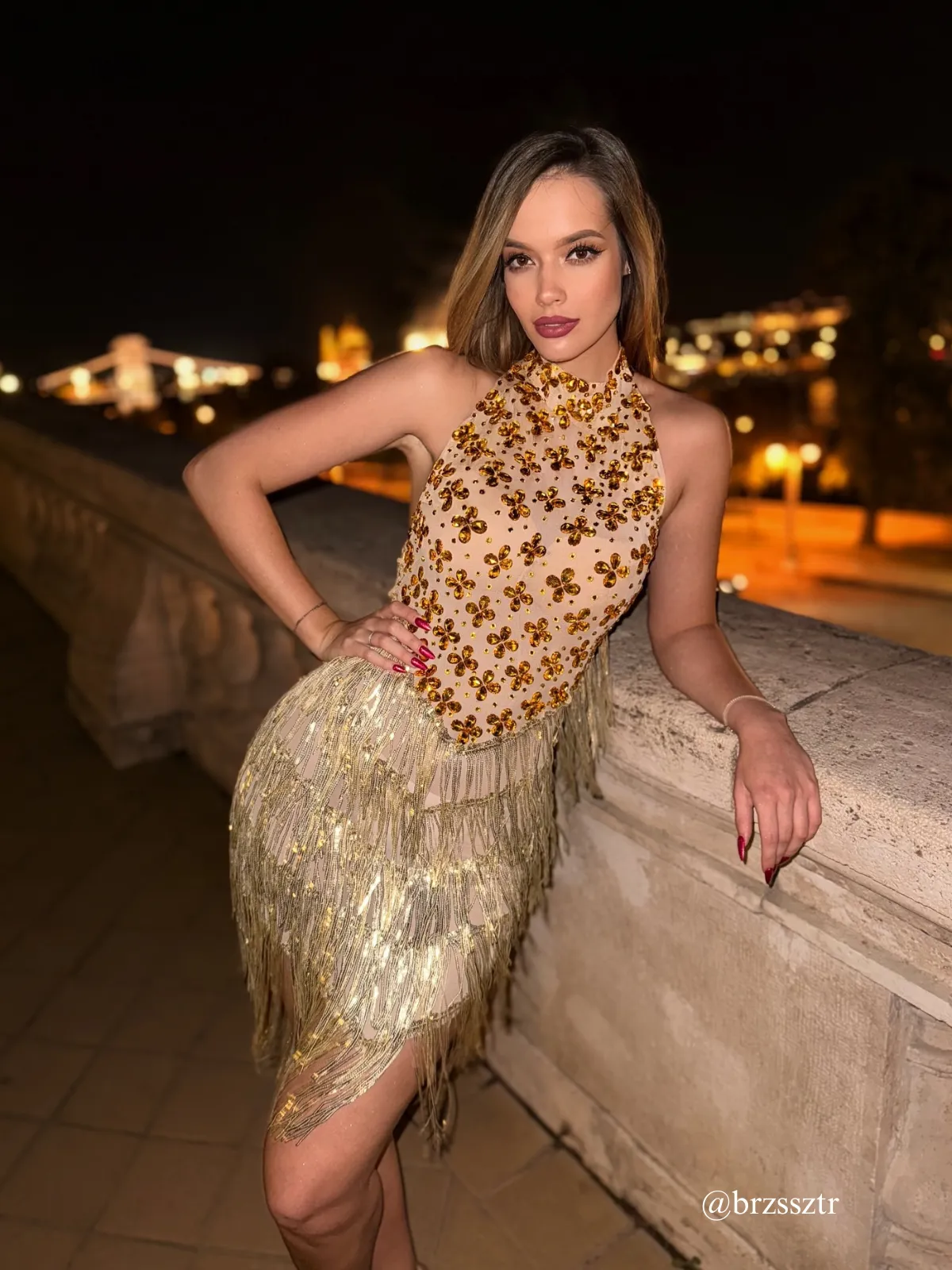 Caelumara Embellished Fringe Mini Dress sold by Mew Mews