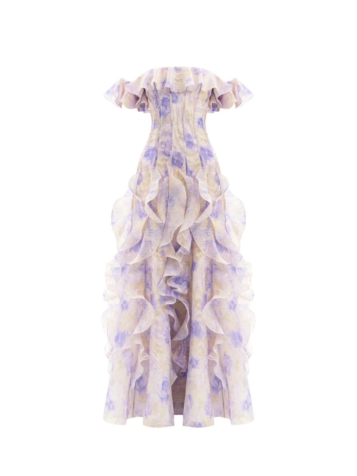 Cedron Off Shoulder Floral Ruffle Maxi Dress sold by Mew Mews product image thumbnail 4
