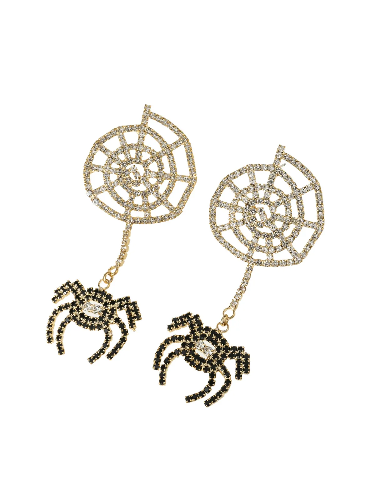 Oryndel Cobweb Rhinestone Earrings sold by Mew Mews product image thumbnail 2