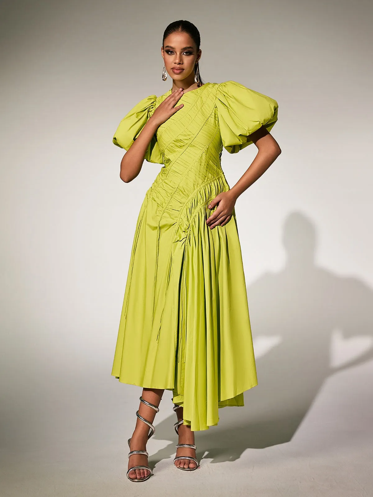 Pardes Puff Sleeve Midi Dress sold by Mew Mews product image thumbnail 2