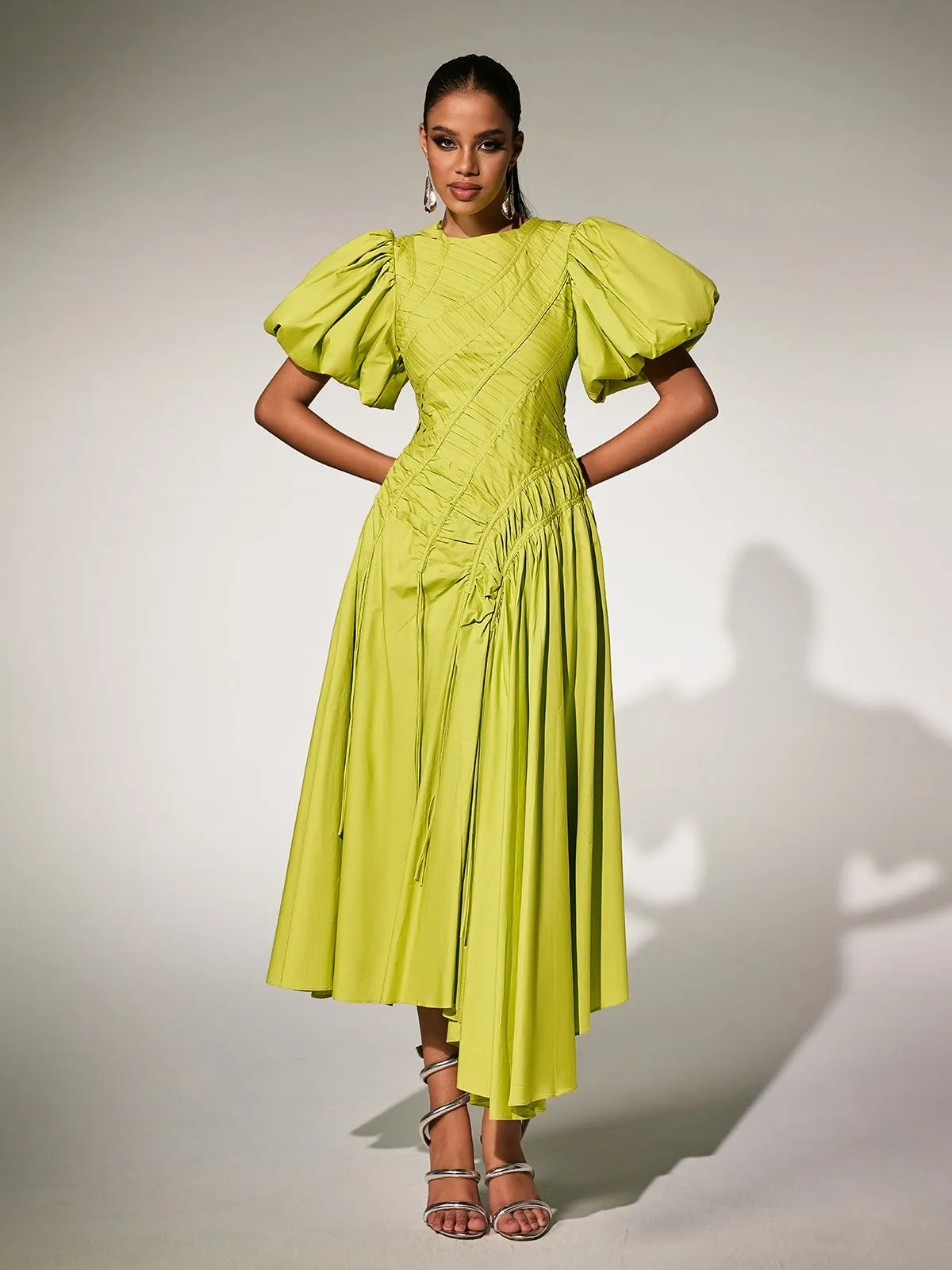 Pardes Puff Sleeve Midi Dress sold by Mew Mews product image thumbnail 4