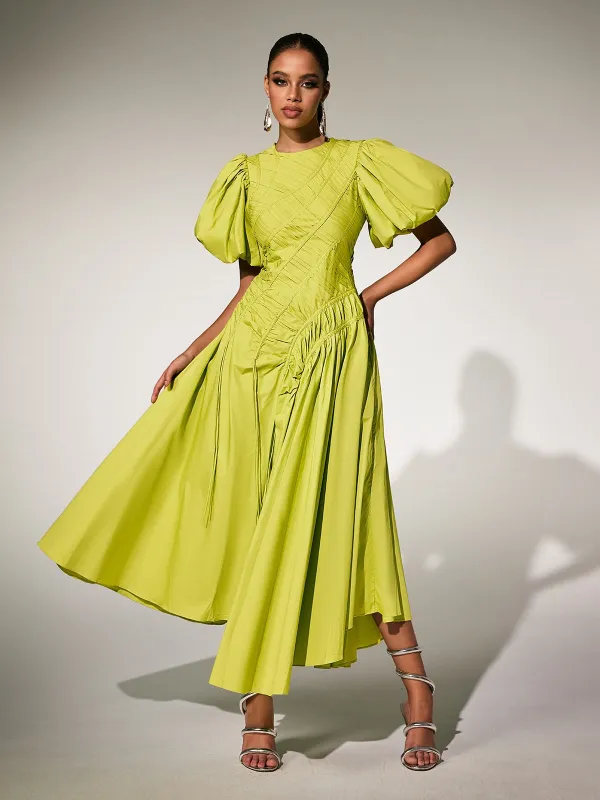 Pardes Puff Sleeve Midi Dress sold by Mew Mews