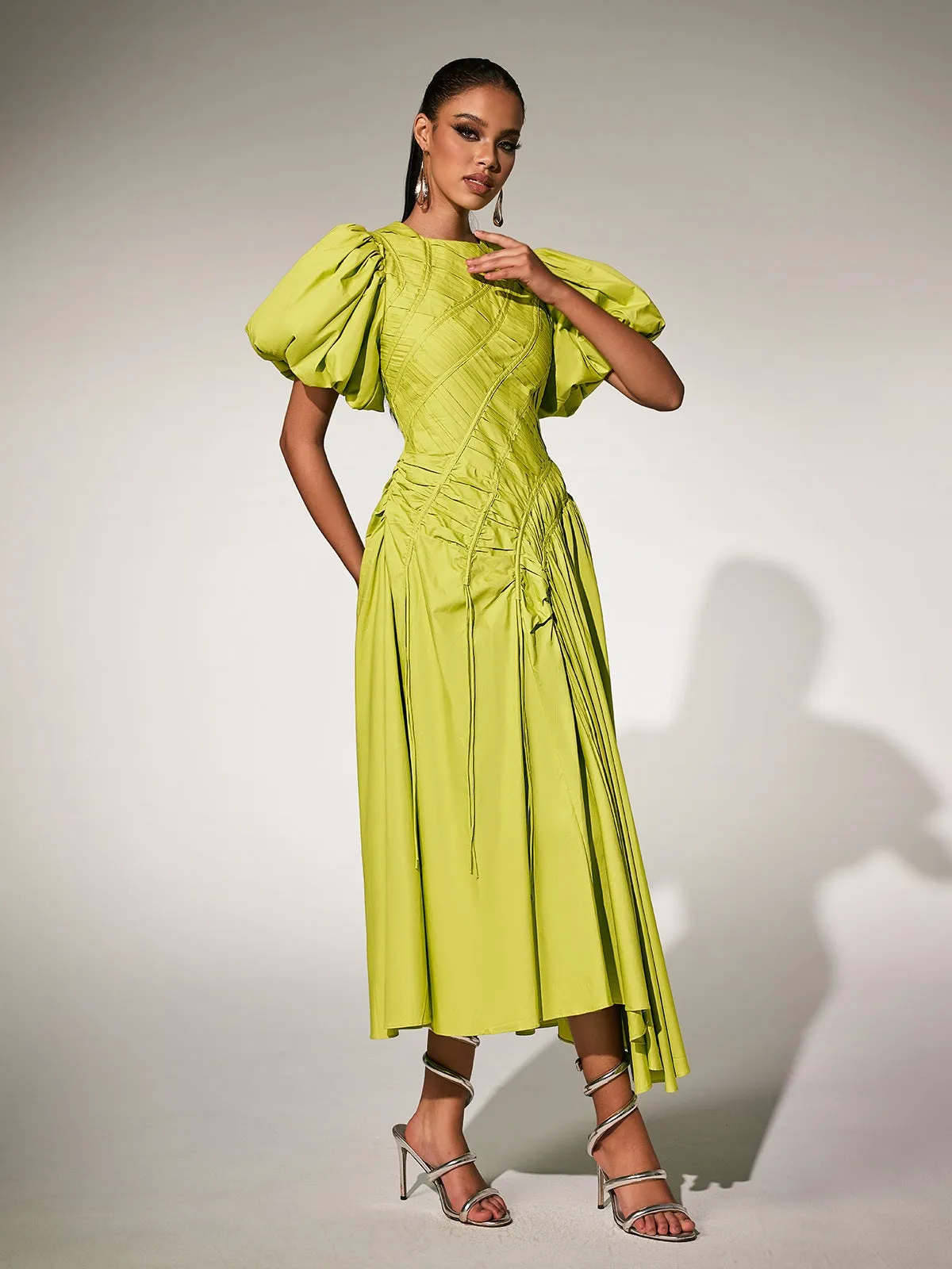 Pardes Puff Sleeve Midi Dress sold by Mew Mews product image thumbnail 5
