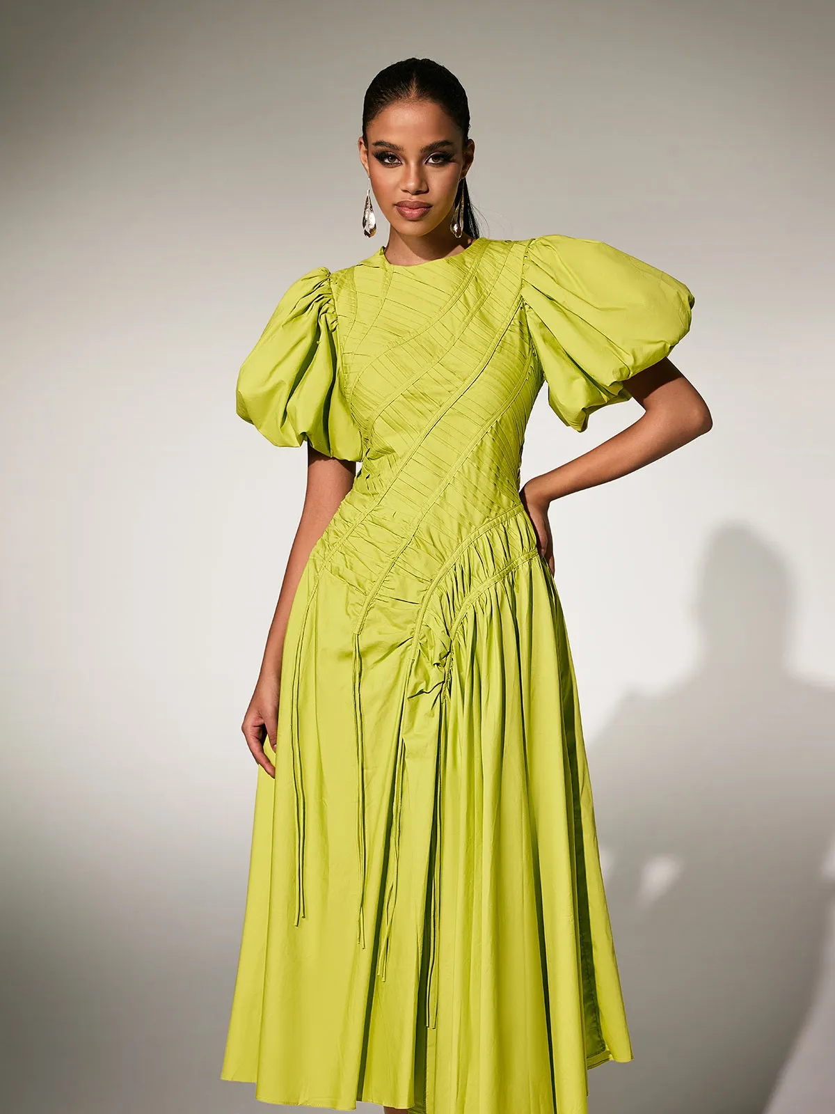 Pardes Puff Sleeve Midi Dress sold by Mew Mews product image thumbnail 3