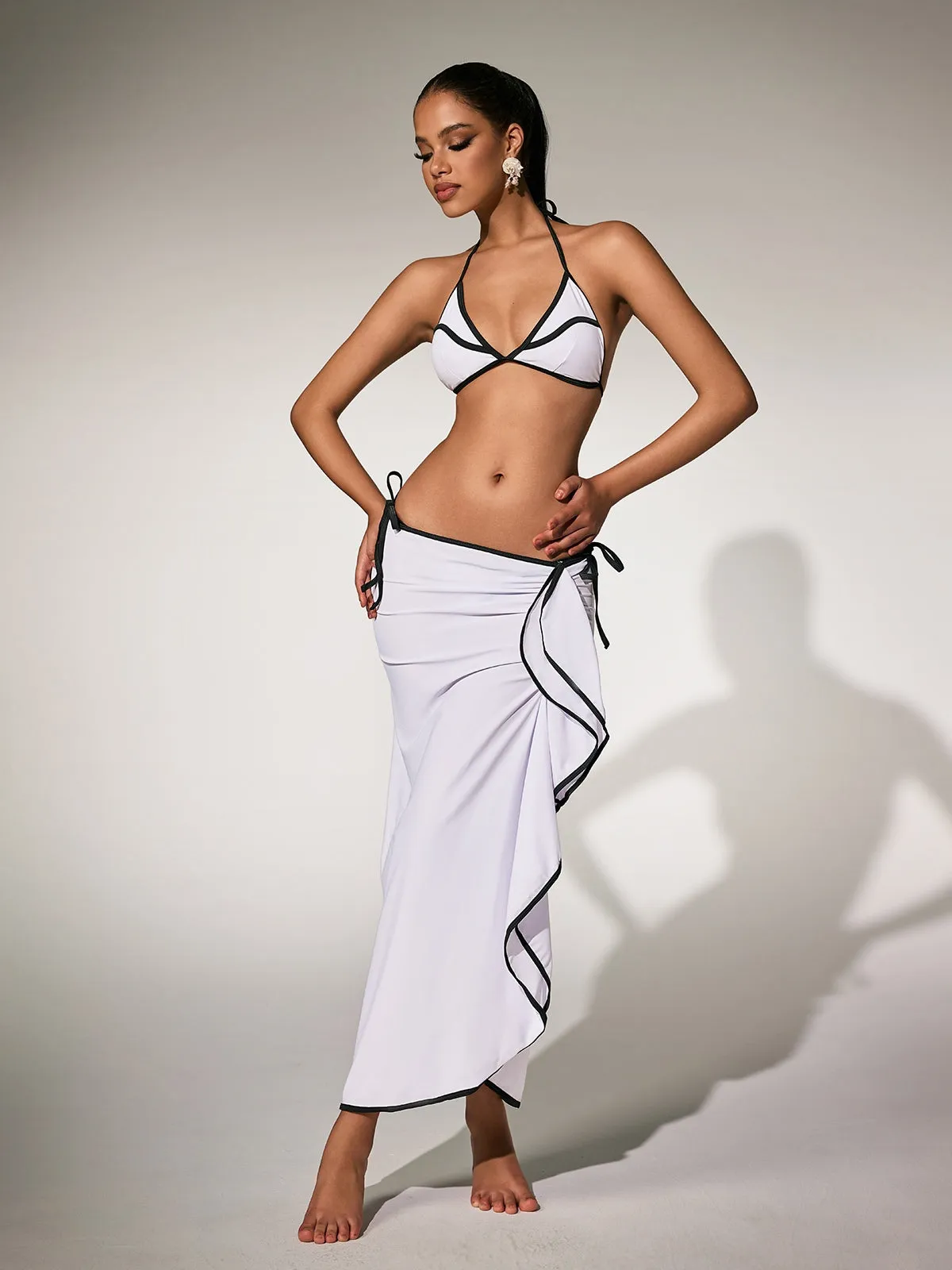 Panola Ruffle Bikini Three Piece Set sold by Mew Mews product image thumbnail 2