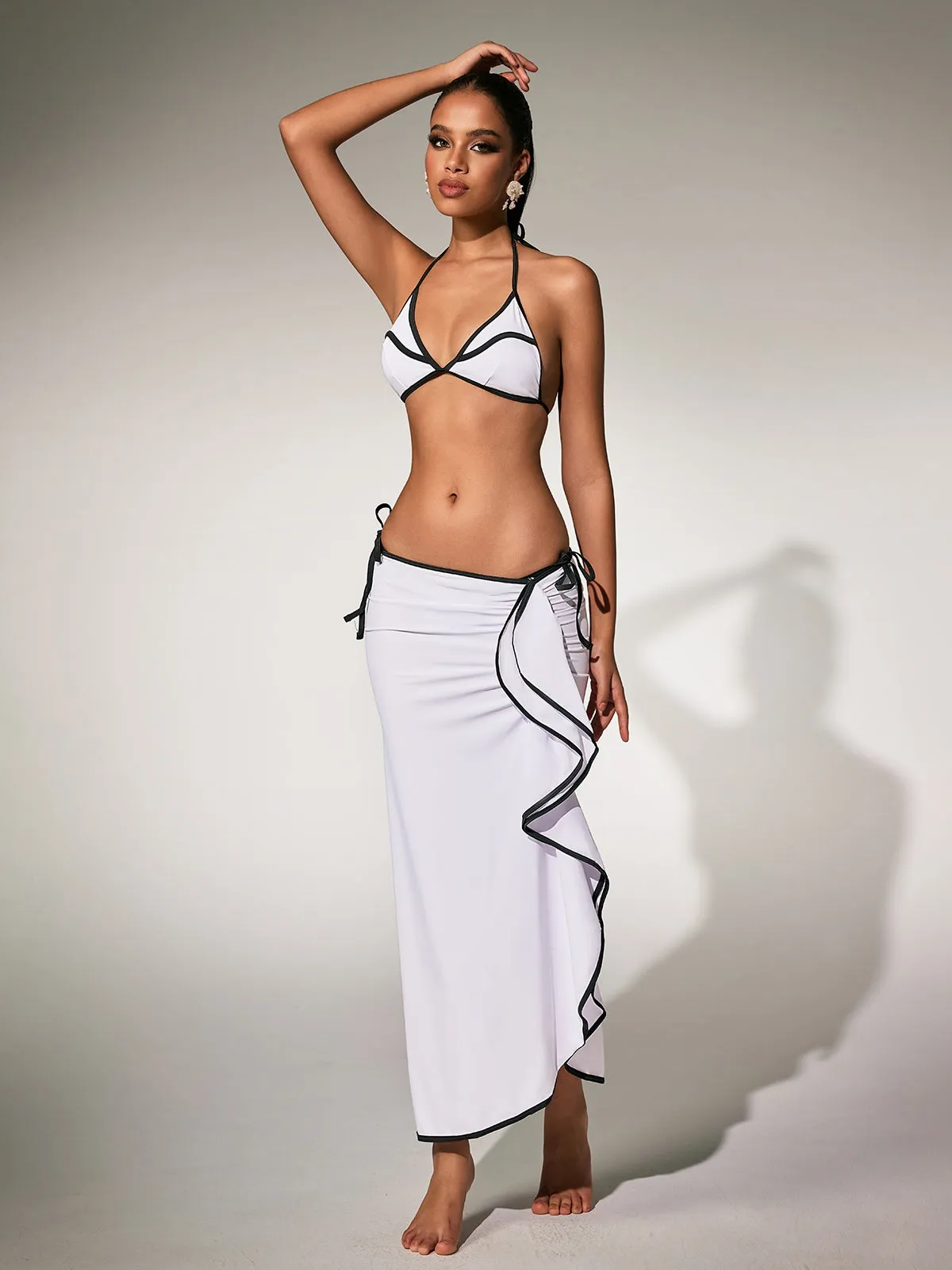 Panola Ruffle Bikini Three Piece Set sold by Mew Mews product image thumbnail 5