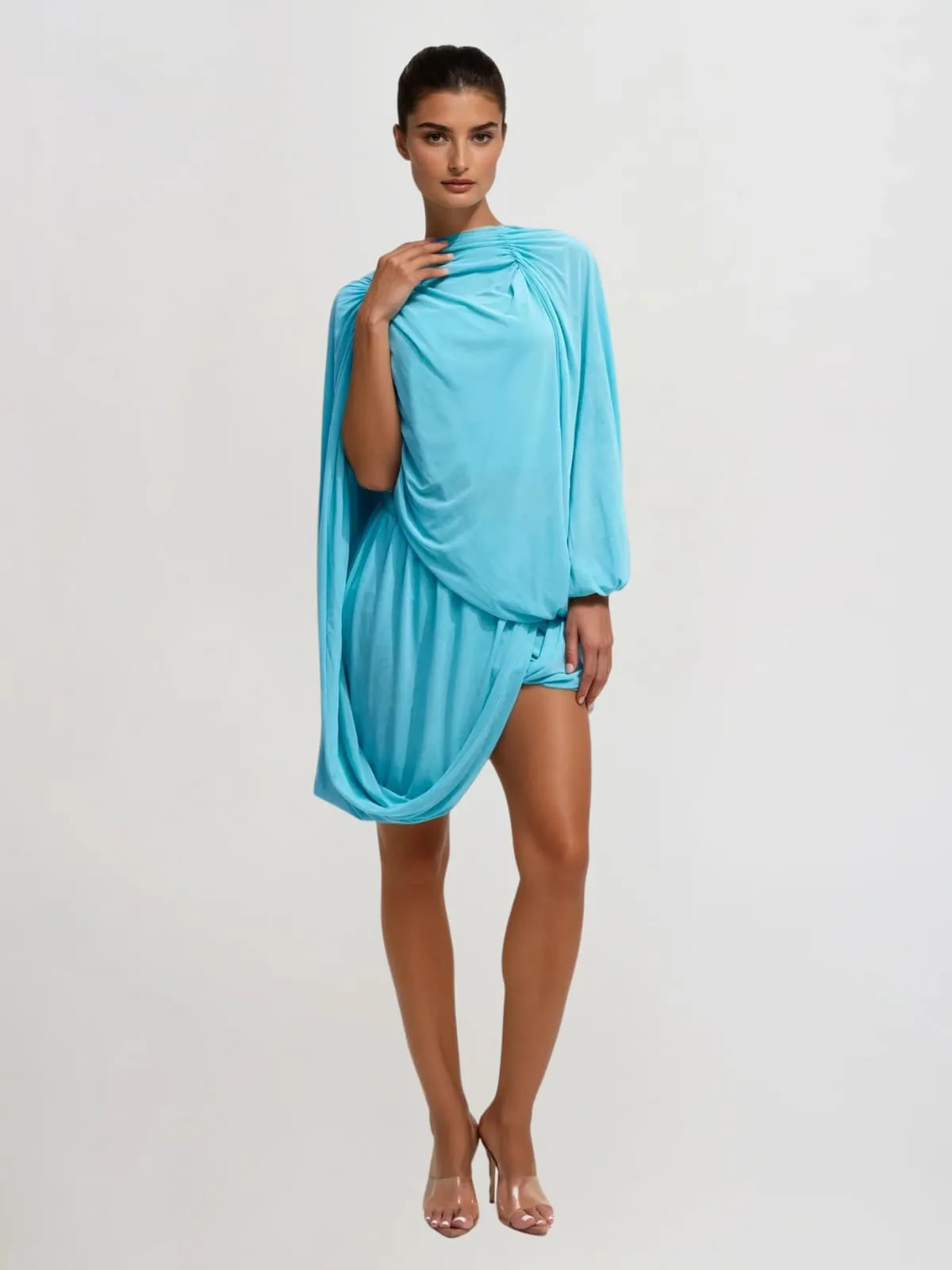 Caelen Shawl Ruched Skirt Set sold by Mew Mews product image thumbnail 2