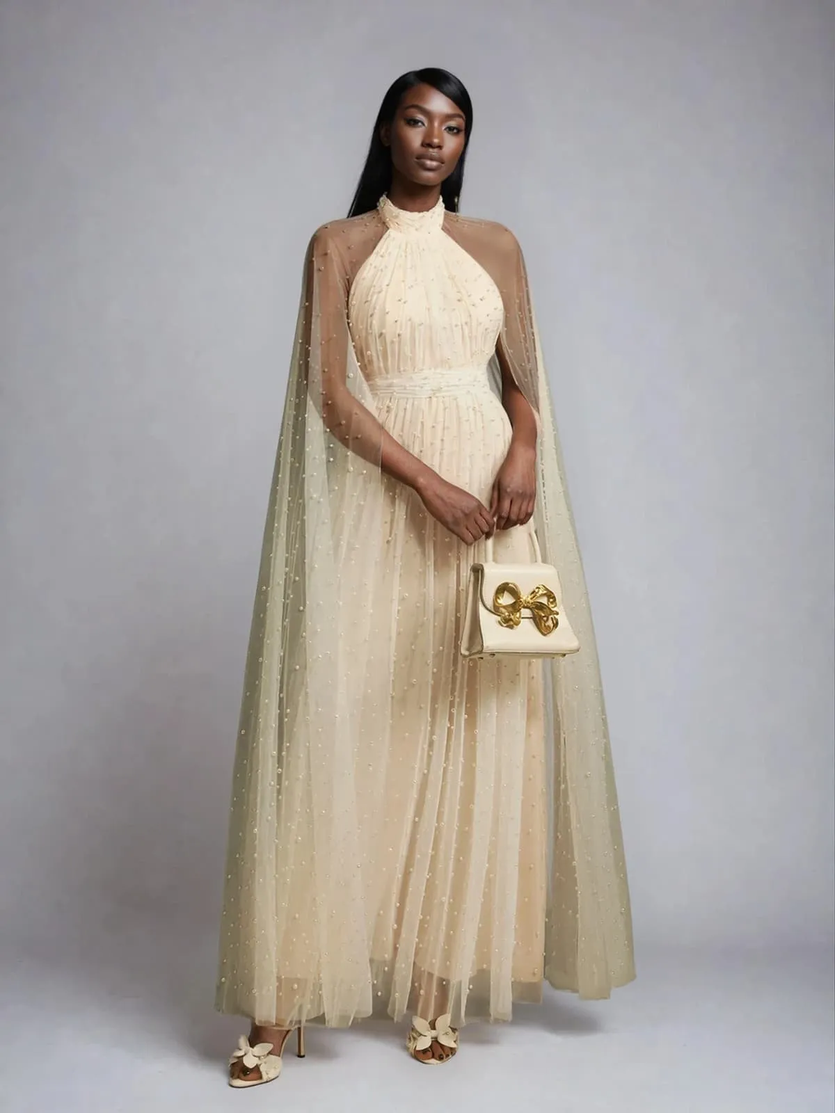 Leeto Pearl Mesh Maxi Dress sold by Mew Mews product image thumbnail 2