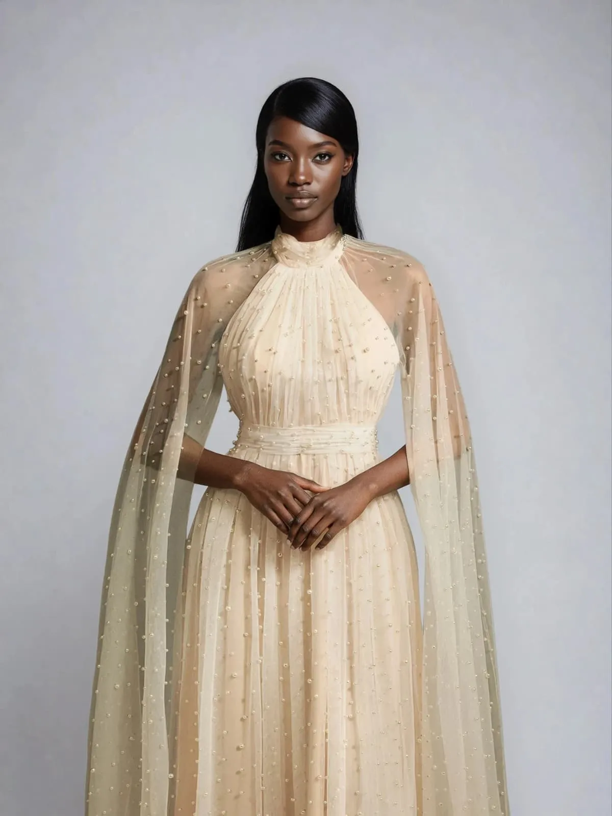 Leeto Pearl Mesh Maxi Dress sold by Mew Mews product image thumbnail 3