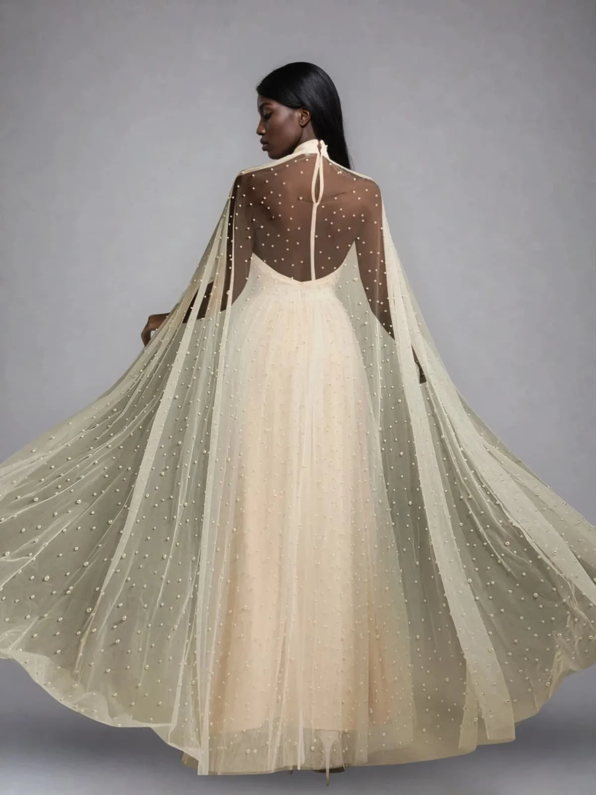 Leeto Pearl Mesh Maxi Dress sold by Mew Mews product image thumbnail 4