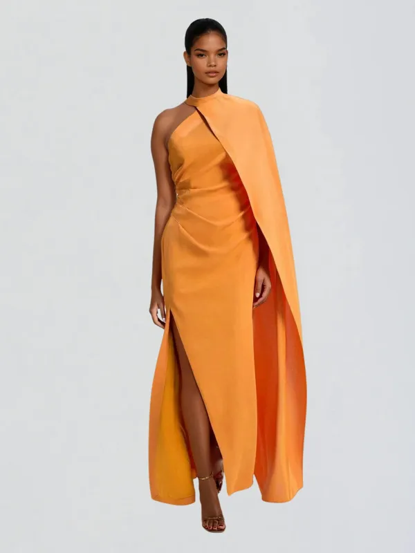 Oved Split Cape Maxi Dress sold by Mew Mews