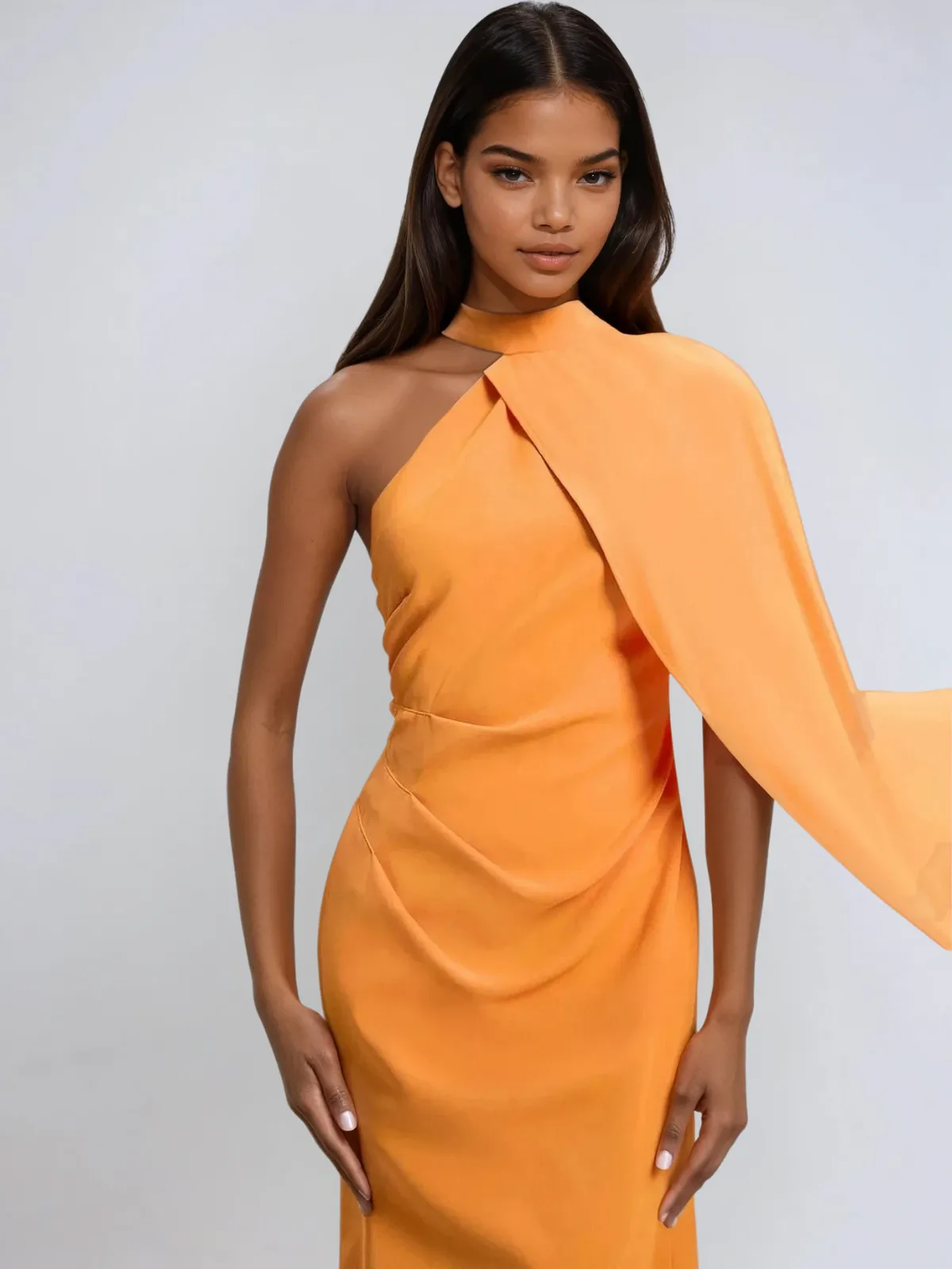 Oved Split Cape Maxi Dress sold by Mew Mews product image thumbnail 2