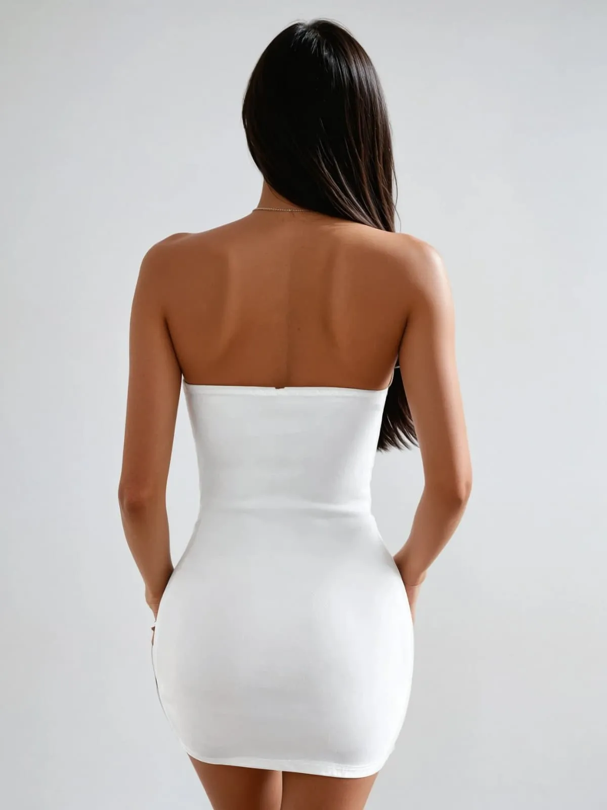 Plythra Strapless Tie Mini Dress sold by Mew Mews product image thumbnail 3