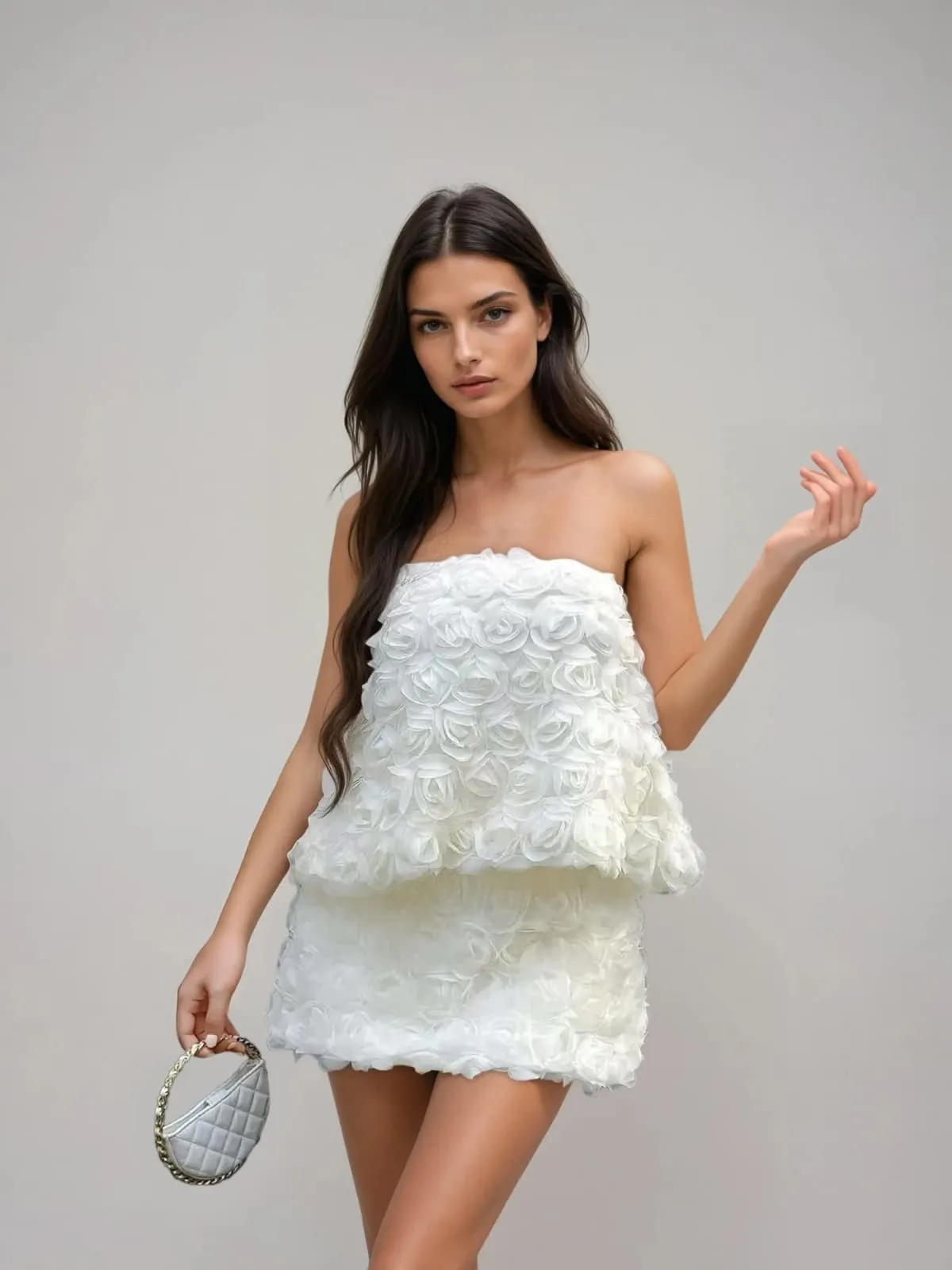 Prythia Strapless Flower Skirt Set sold by Mew Mews