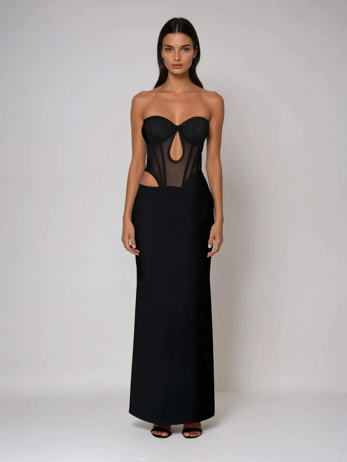 Marija Strapless Cutout Bandage Maxi Dress sold by Mew Mews
