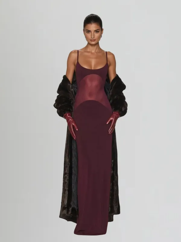 Uaelyara Spaghetti See Through Maxi Dress sold by Mew Mews