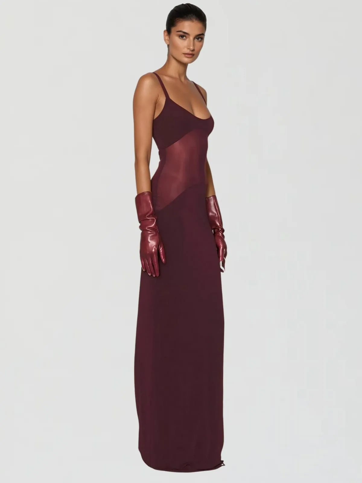 Uaelyara Spaghetti See Through Maxi Dress sold by Mew Mews product image thumbnail 2