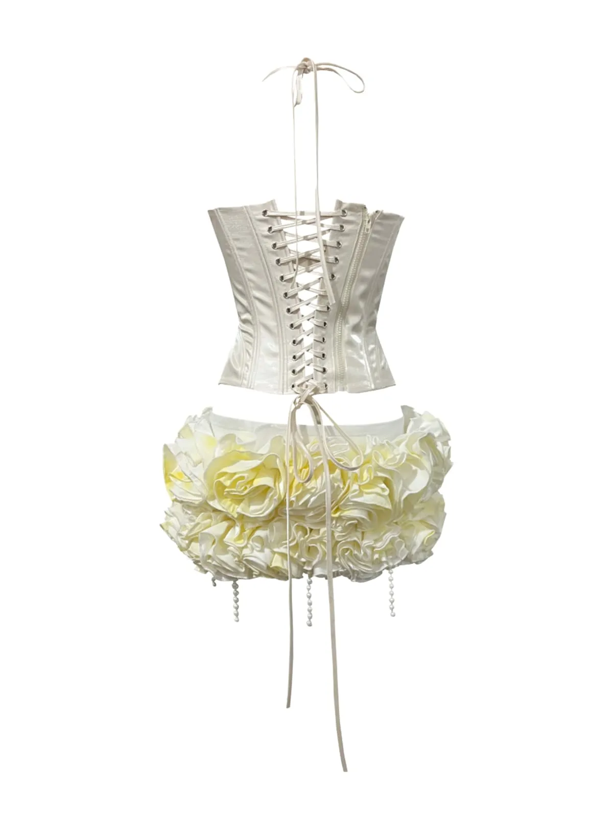 Briethorn Flower Pearl Fringe Skirt Set sold by Mew Mews product image thumbnail 3