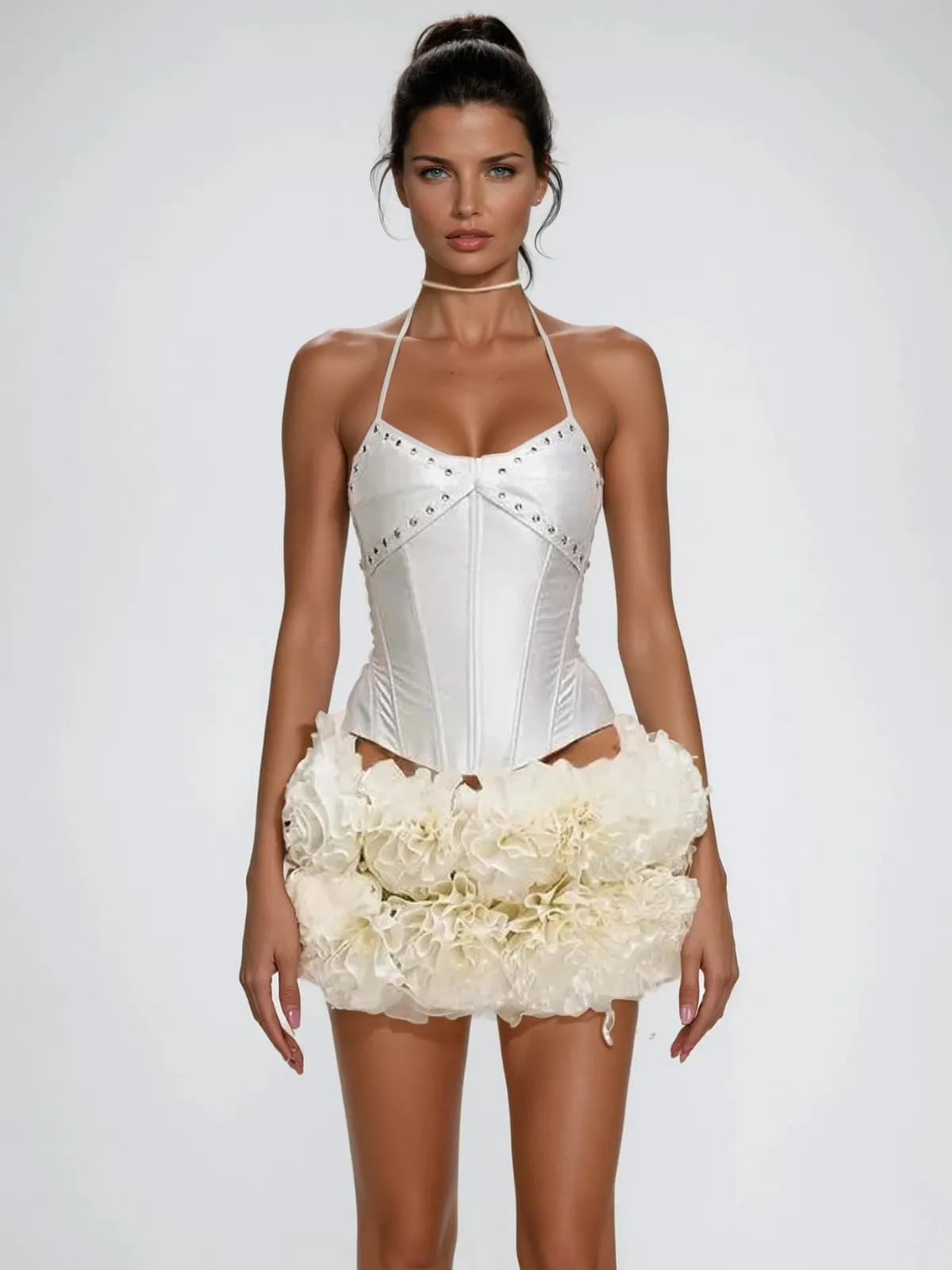 Briethorn Flower Pearl Fringe Skirt Set sold by Mew Mews