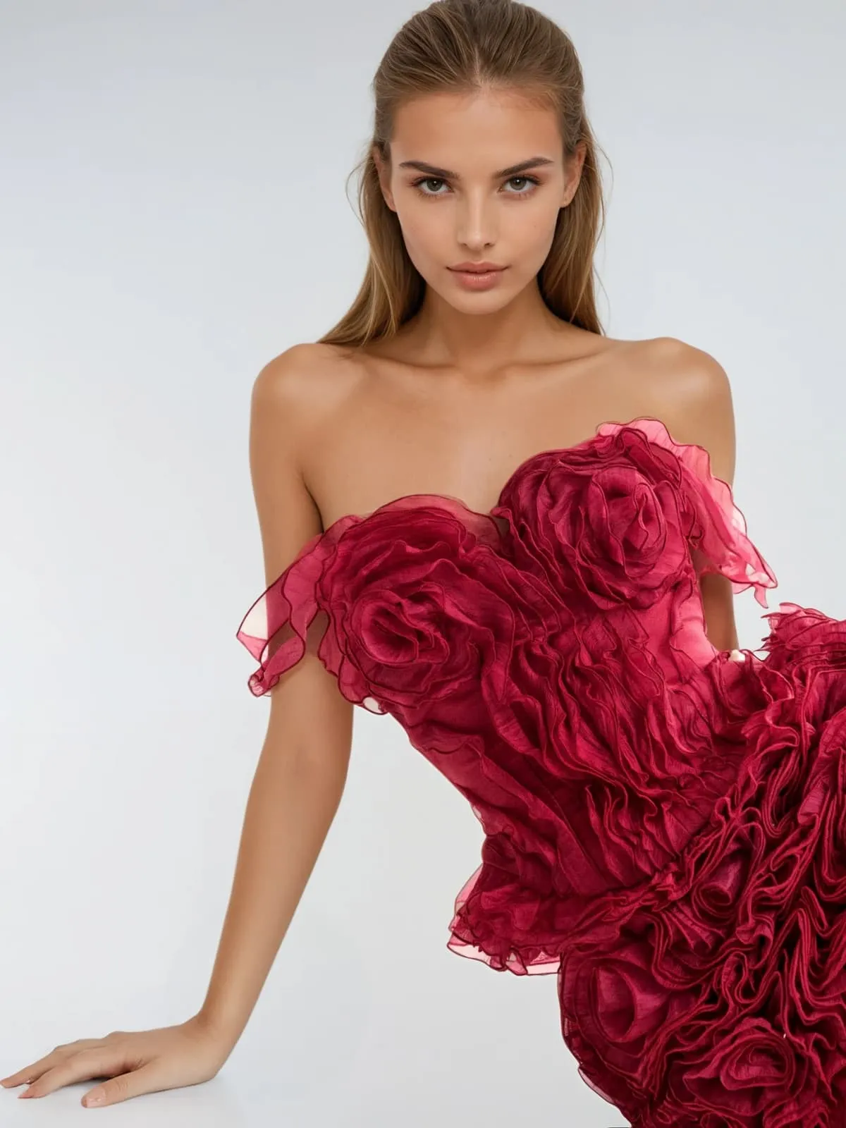 Maelthis Off Shoulder Flower Skirt Set sold by Mew Mews product image thumbnail 2