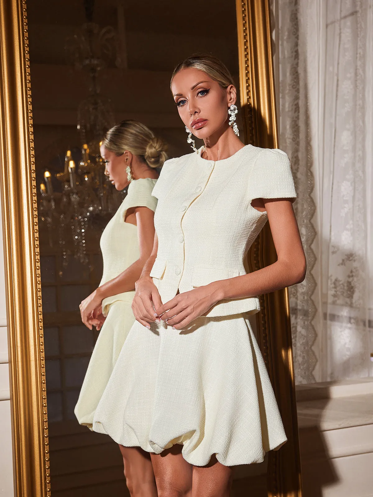 Ailith Short Sleeve Bud Skirt Set sold by Mew Mews product image thumbnail 5