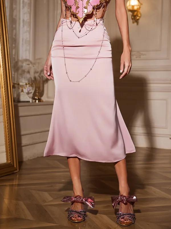 Ahanu Mermaid Satin Skirt sold by Mew Mews