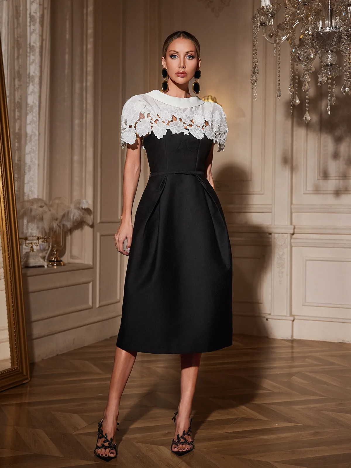 Reyra Floral Cutout Midi Dress sold by Mew Mews