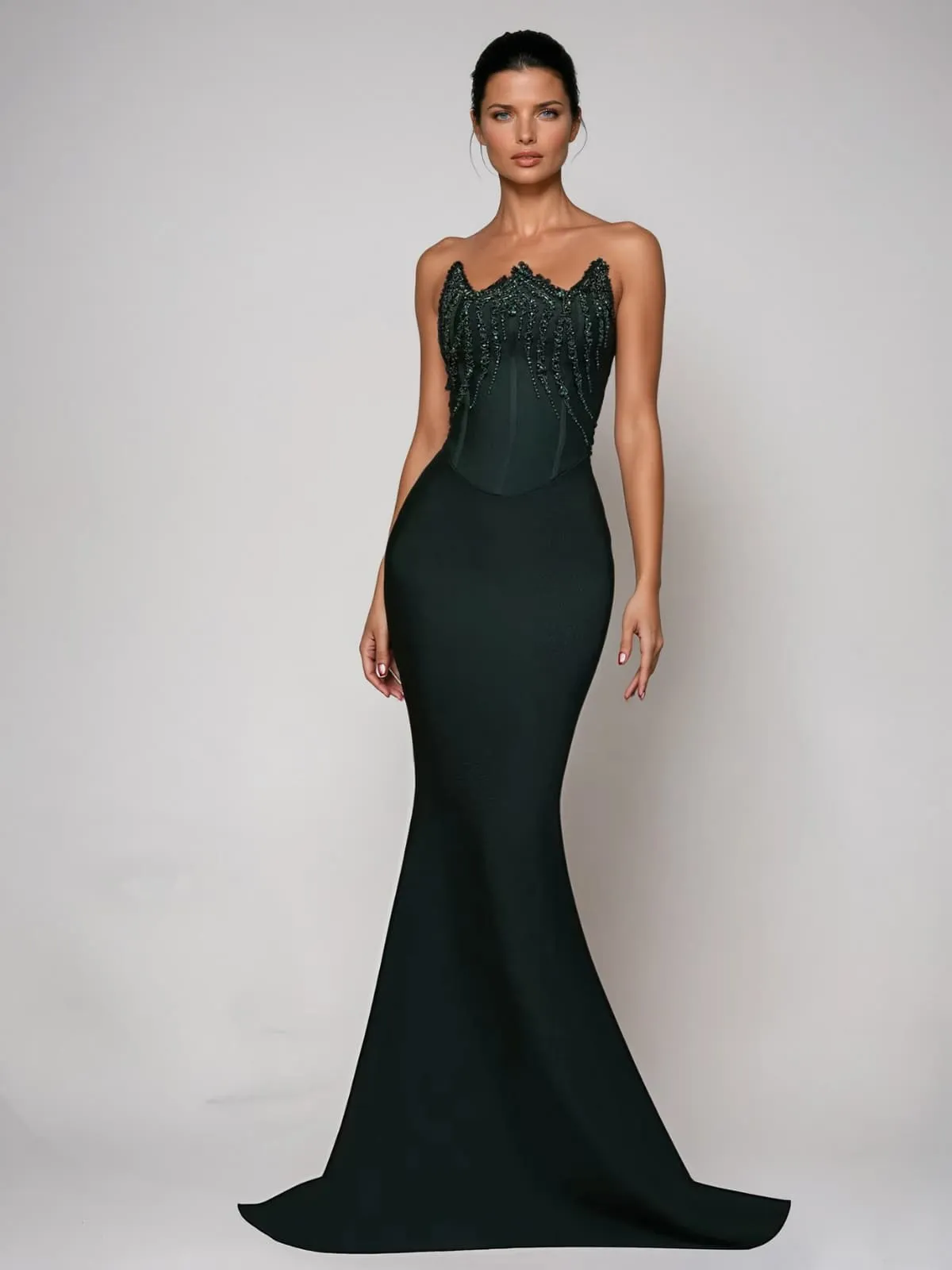 Ryronth Strapless Crystal Bandage Maxi Dress sold by Mew Mews product image thumbnail 2
