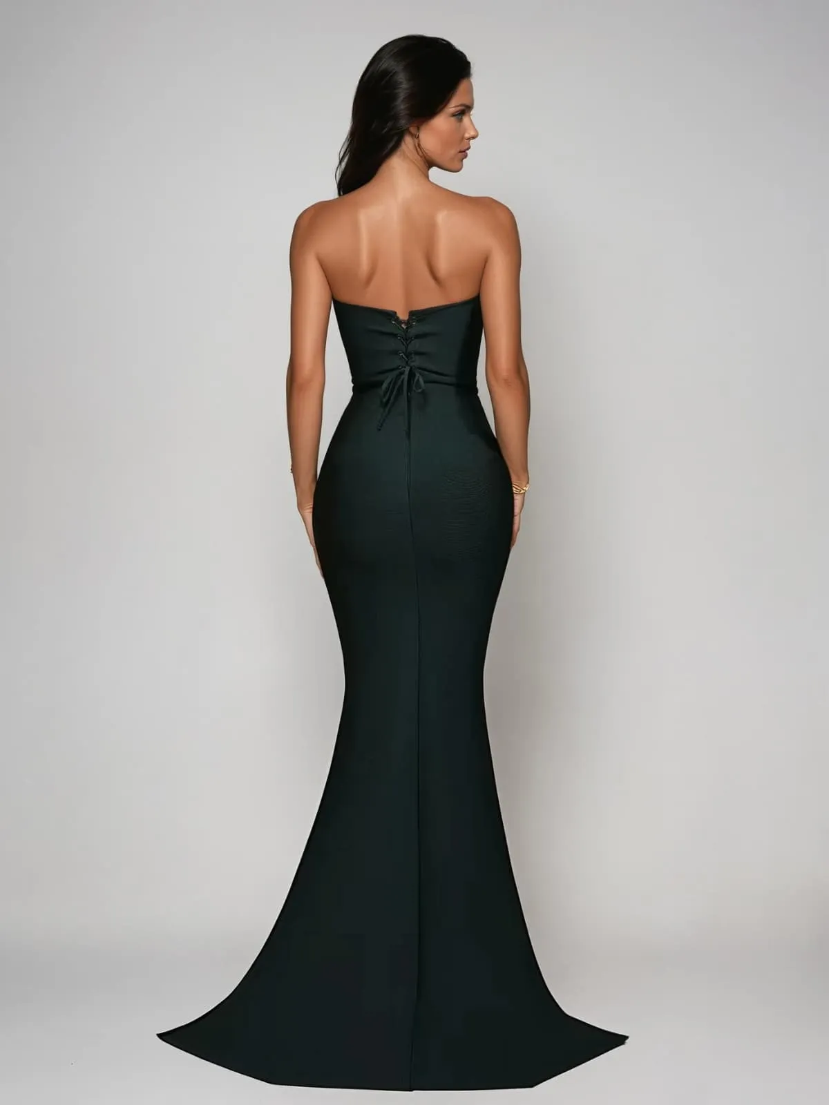 Ryronth Strapless Crystal Bandage Maxi Dress sold by Mew Mews product image thumbnail 4