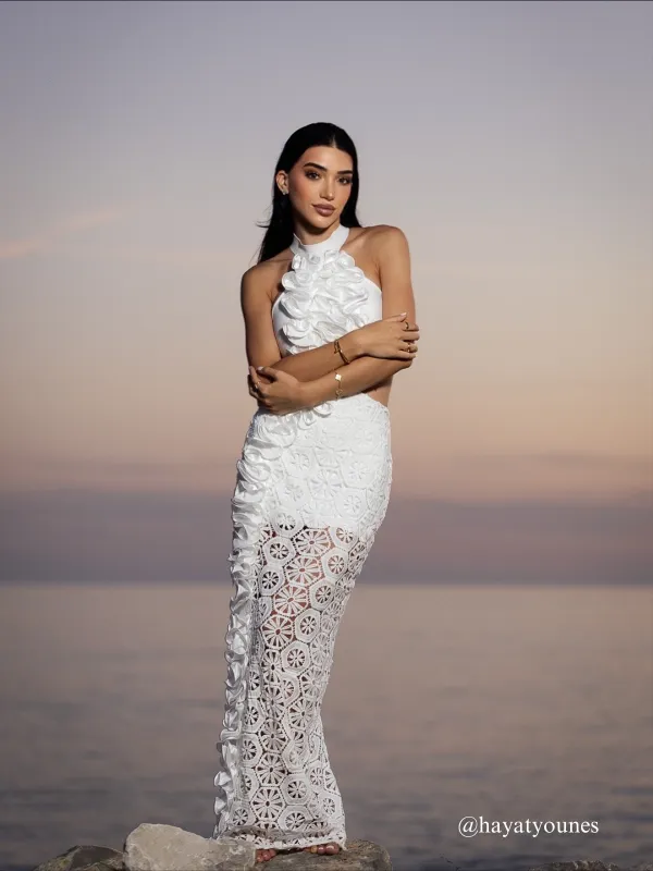 Festus Halterneck Cutout Bandage Maxi Dress sold by Mew Mews