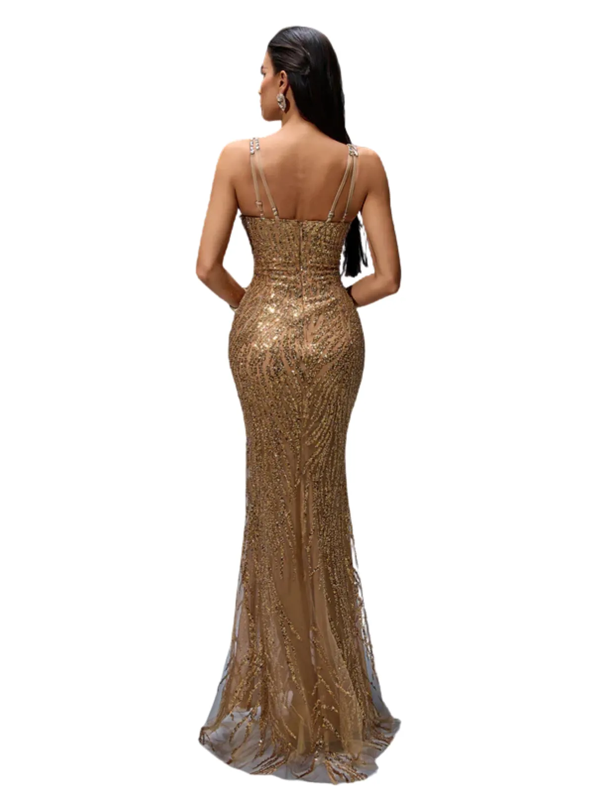 Lasharon Spaghetti Sequin Maxi Dress sold by Mew Mews product image thumbnail 2