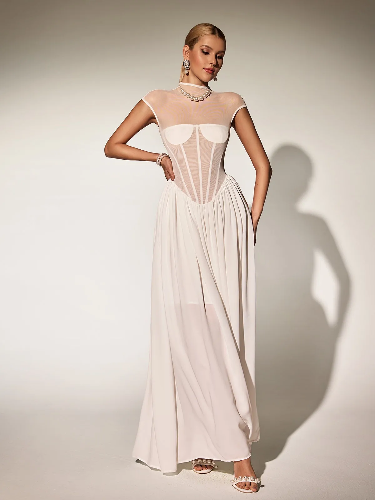 Karam Sleeveless Corset Maxi Dress sold by Mew Mews product image thumbnail 5