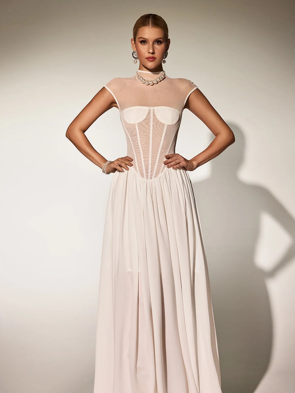 Karam Sleeveless Corset Maxi Dress sold by Mew Mews product image thumbnail 3