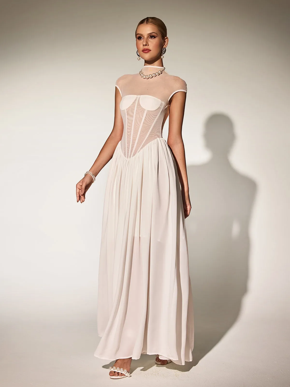 Karam Sleeveless Corset Maxi Dress sold by Mew Mews product image thumbnail 4