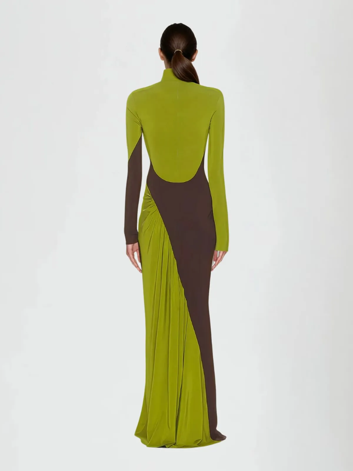 Laurice High Neck Maxi Dress In Green sold by Mew Mews product image thumbnail 5