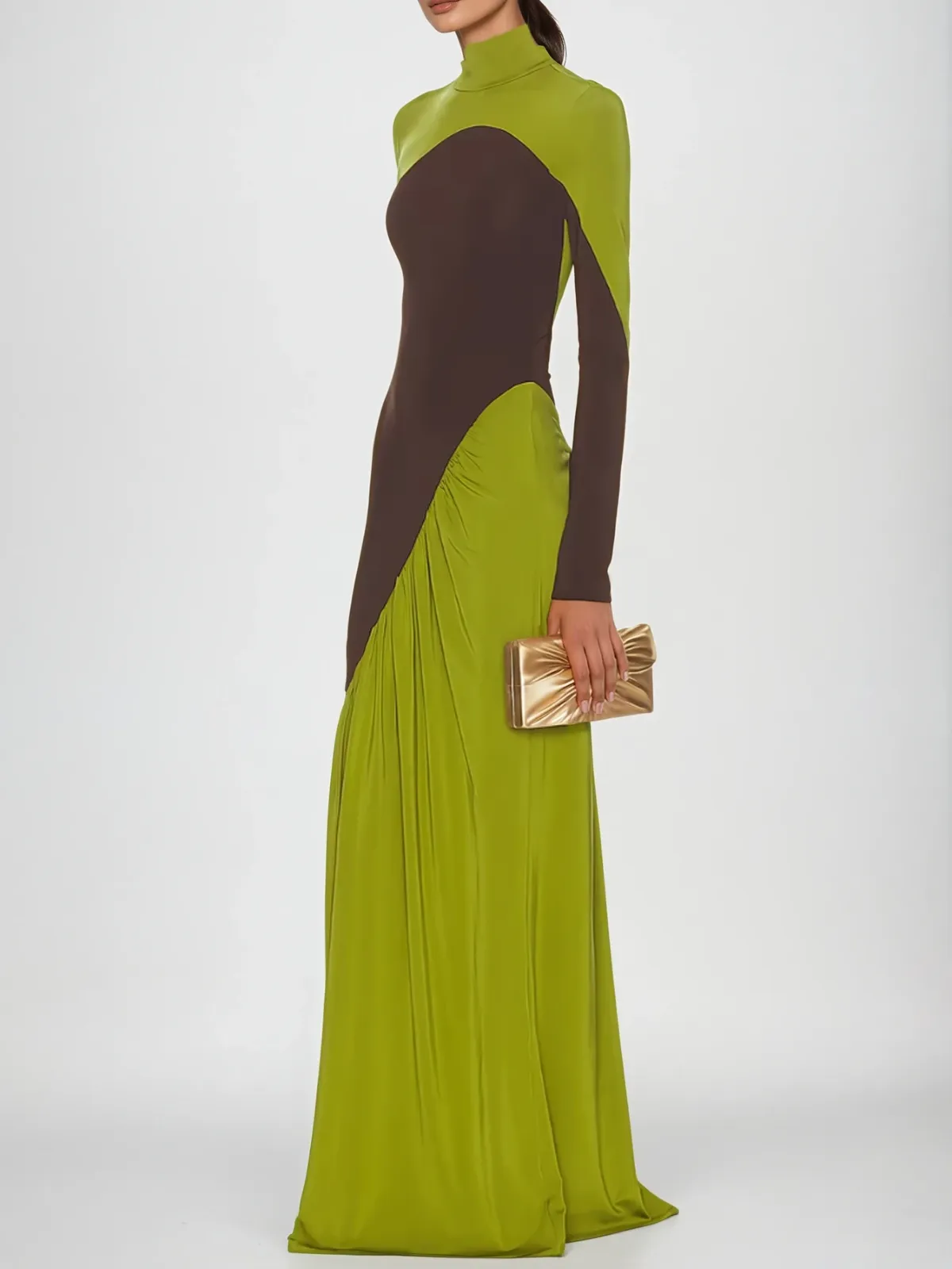 Laurice High Neck Maxi Dress In Green sold by Mew Mews product image thumbnail 4